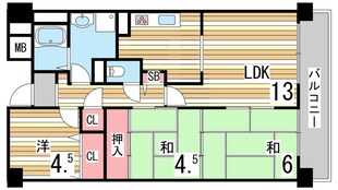 グリーングラス魚崎の物件間取画像